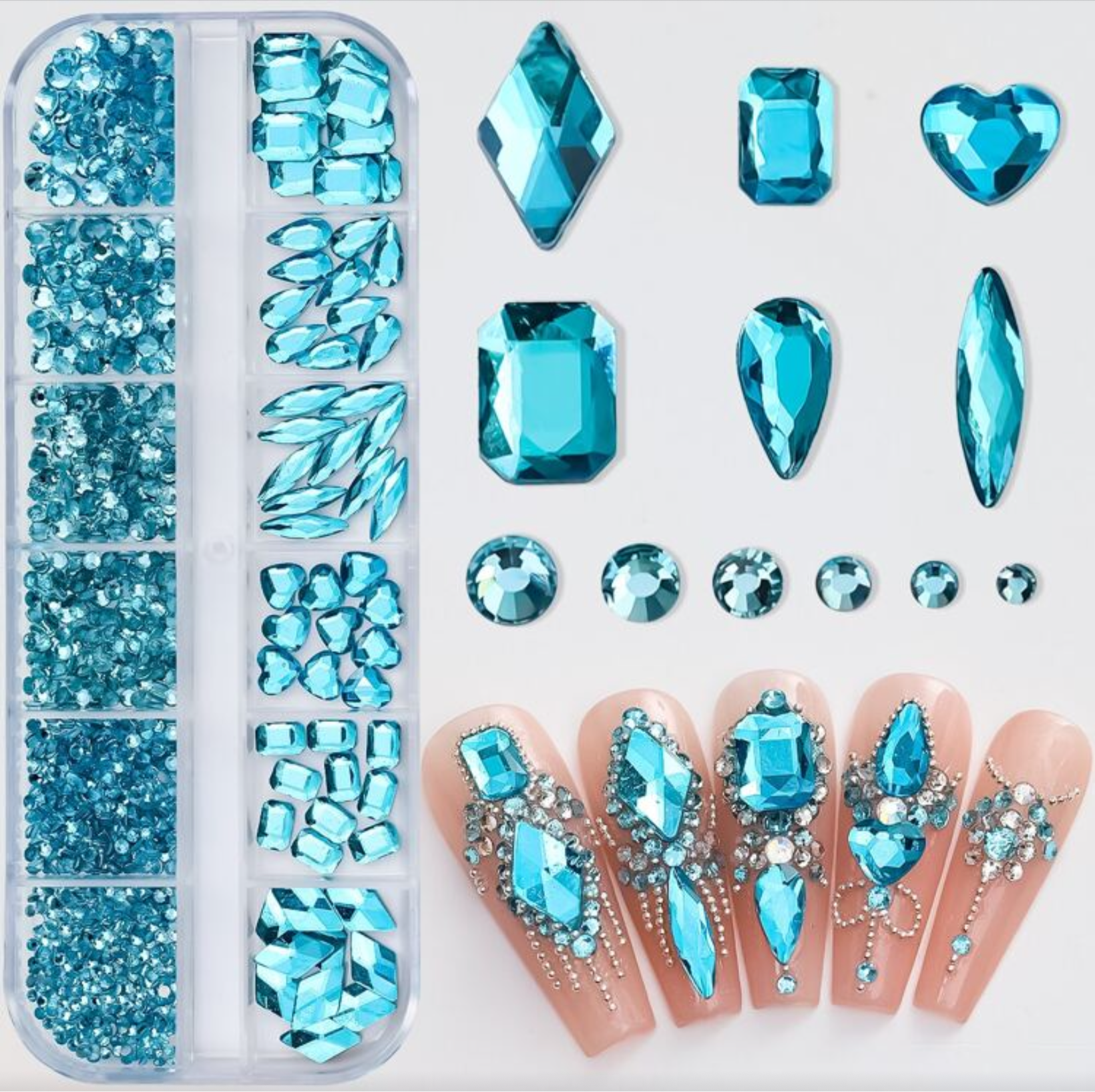 Small Rhinestone crystal box